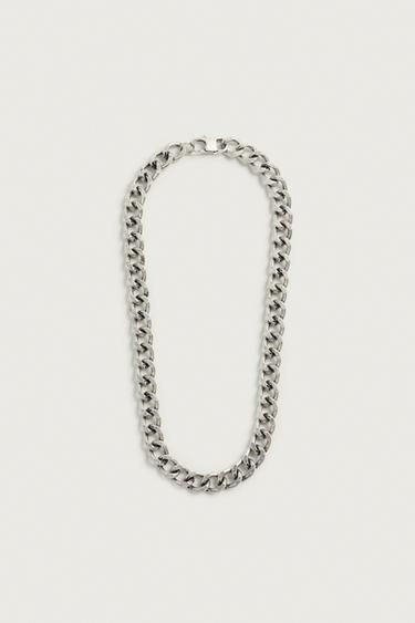 CHUNKY METAL LINK NECKLACE — Silver 1