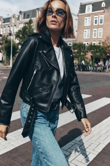 FAUX LEATHER BIKER JACKET - Black by Zara - Image 2