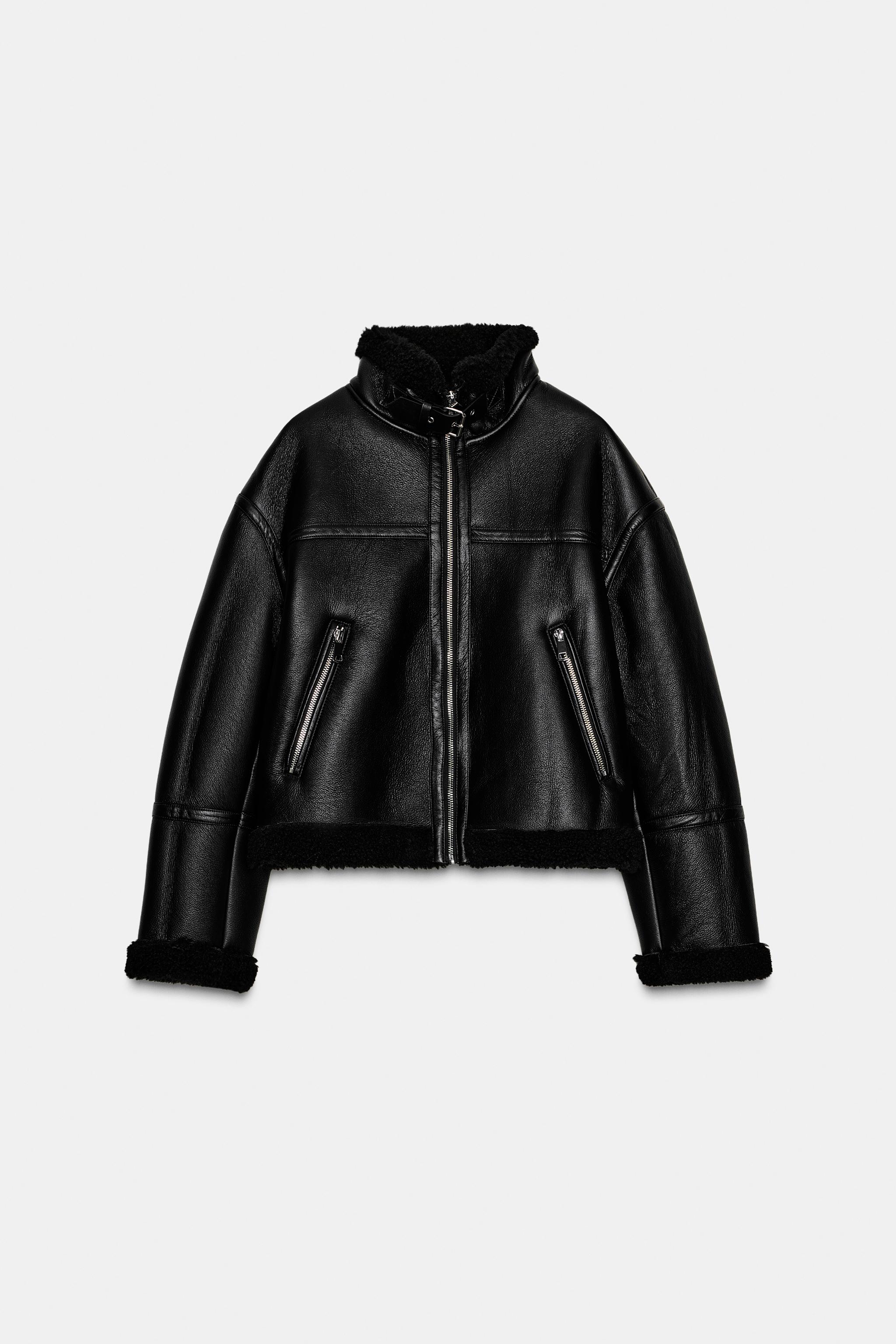 DOUBLE-FACED FLEECE JACKET - Black | ZARA United States