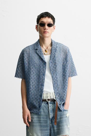 OPEN TEXTURED SHIRT - Light blue by Zara - Image 2