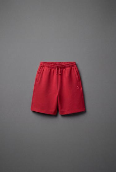 INTERLOCK SPORTY BERMUDA SHORTS - Red by Zara