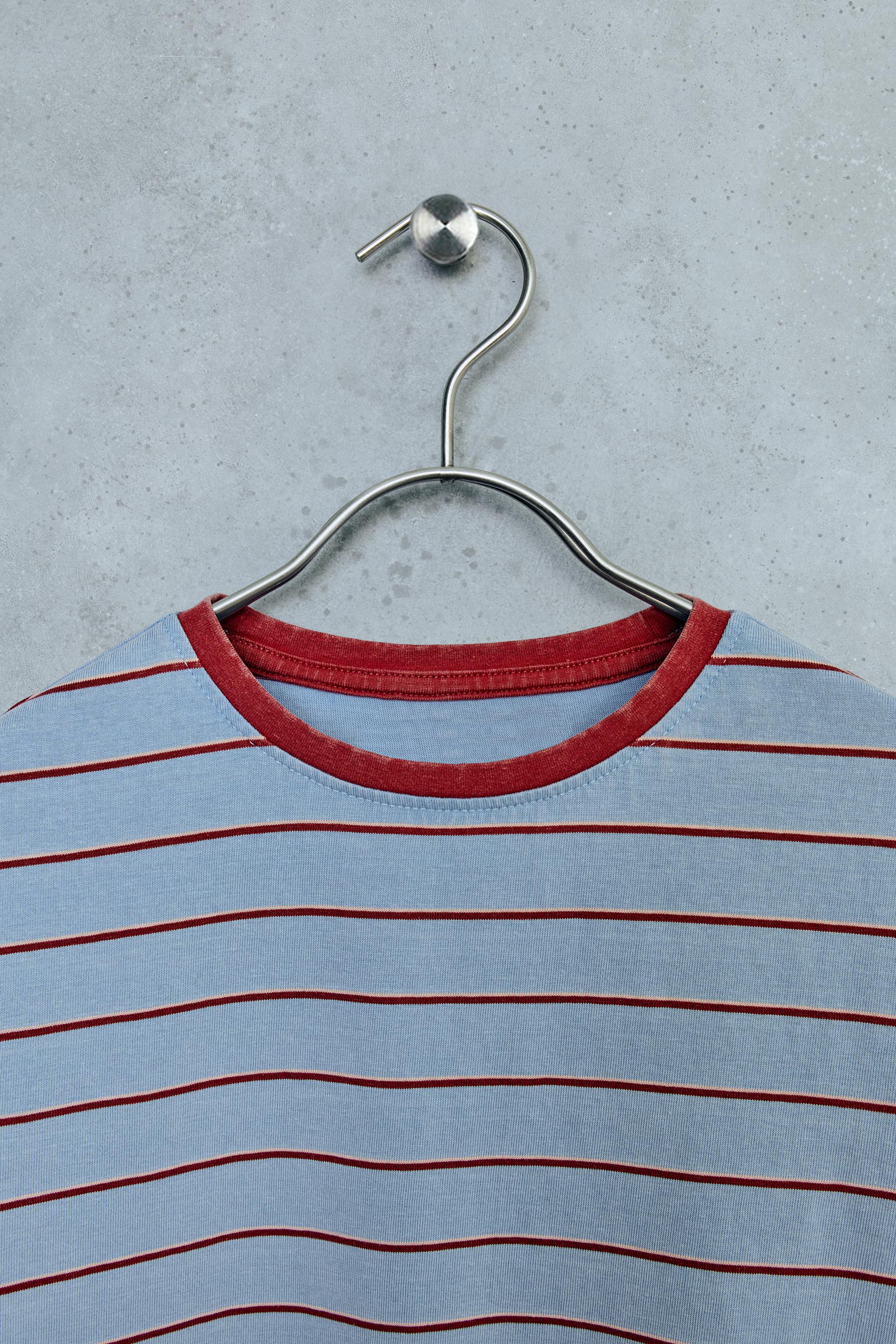 STORIESZ - T-SHIRT EFFET DÉLAVÉ À COL CONTRASTÉ
