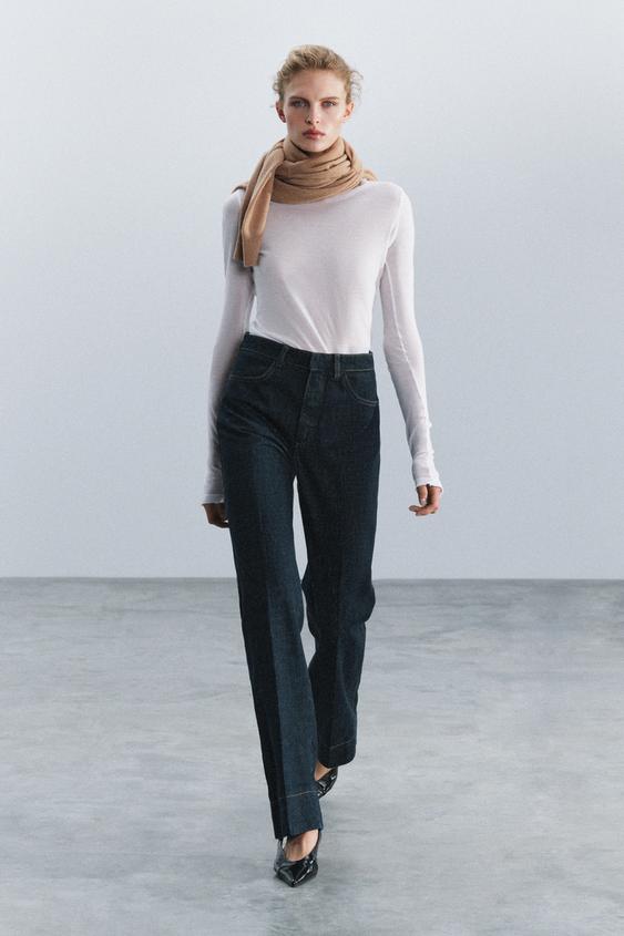 SUPIMA® HIGH NECK T-SHIRT - White by Zara - Image 0