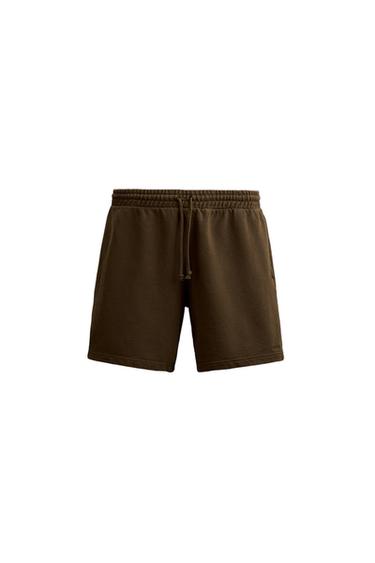 Zara JOGGER SHORTS - Olive green - Image 0
