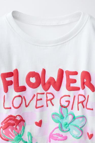 PRINTED T-SHIRT WITH RAISED DETAIL - White by Zara - Image 2