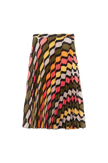 PLEATED SKIRT WITH PRINT
