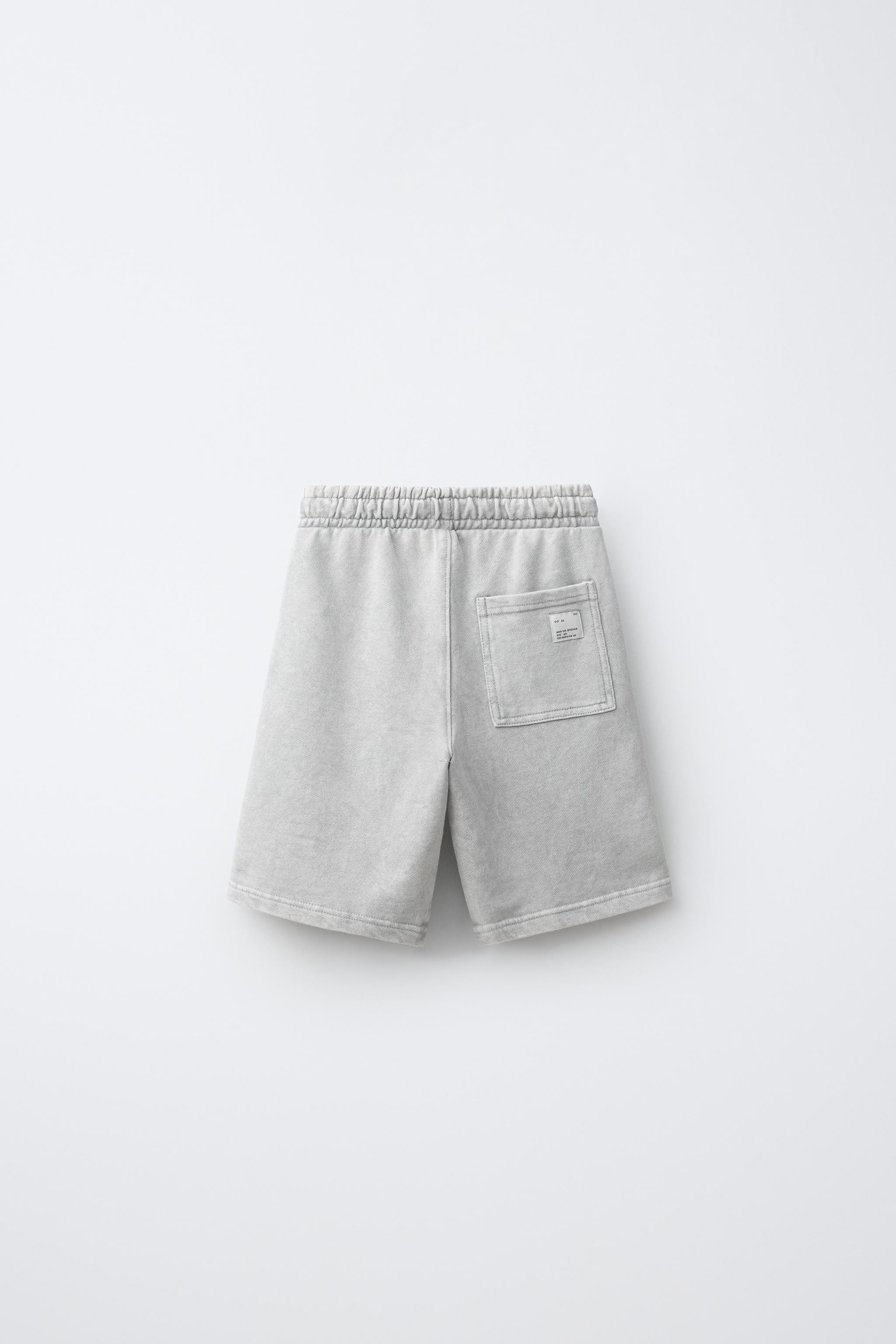 FADE OUT FLEECE BERMUDA SHORTS — Light gray