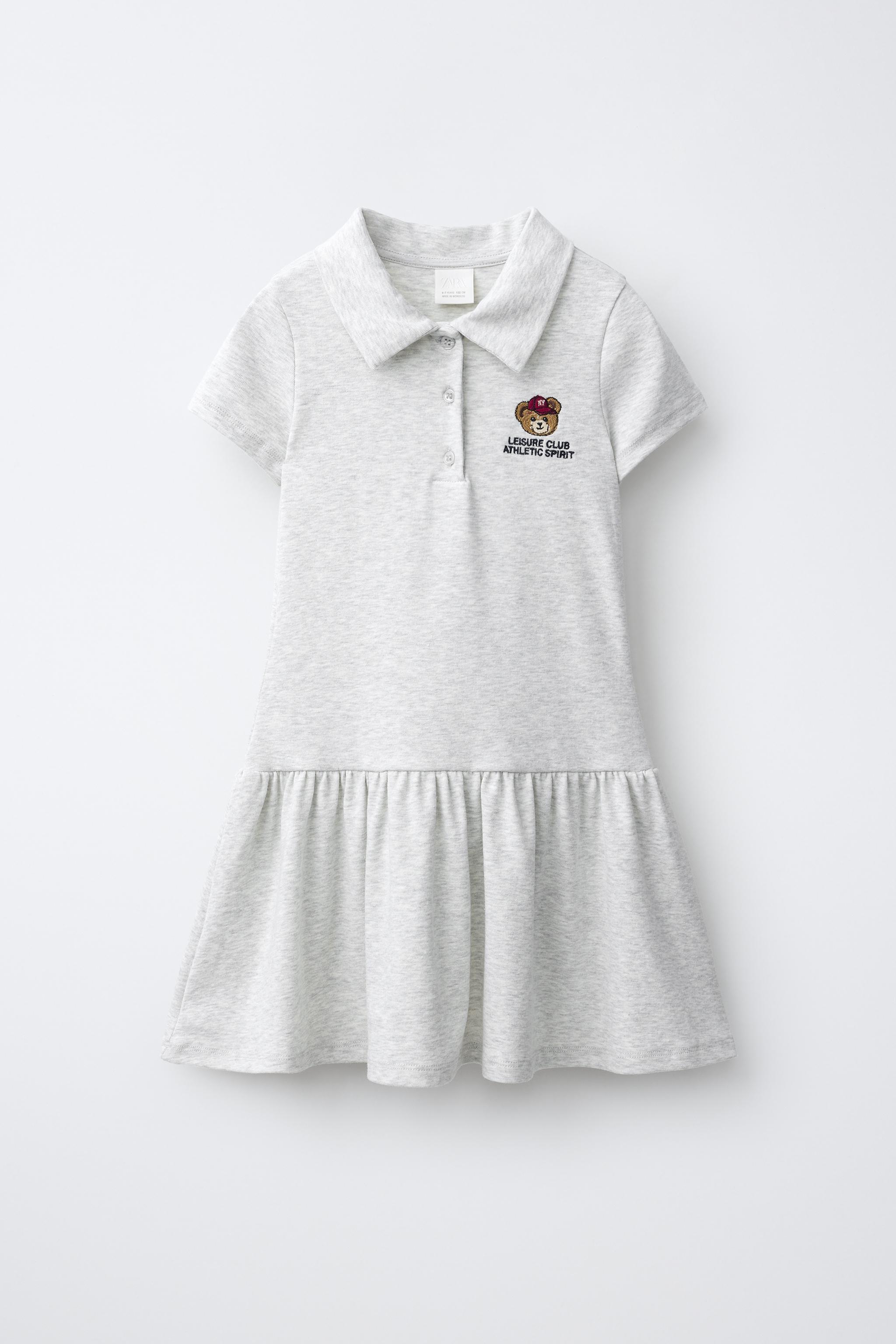 Детские платья Zara BEAR EMBROIDERY POLO DRESS — фото 2