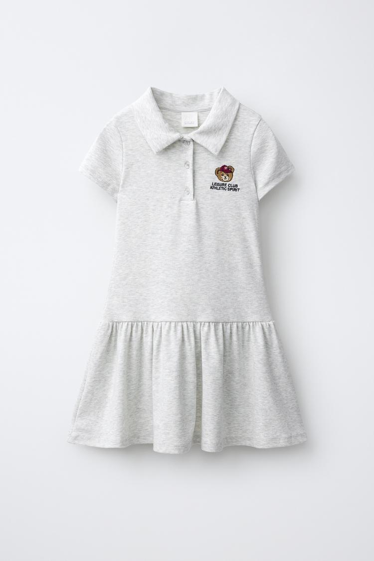 Vestido polo bordado de osito 4