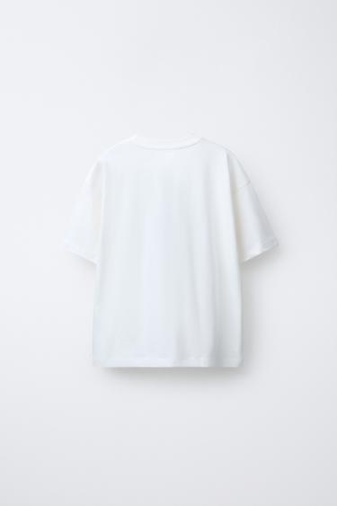 T-SHIRT BRODÉ FORMES - Blanc de Zara - Image 1