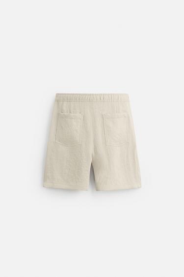 PLEATED FLOWING BERMUDA SHORTS - Sand / Marl by Zara - Image 7