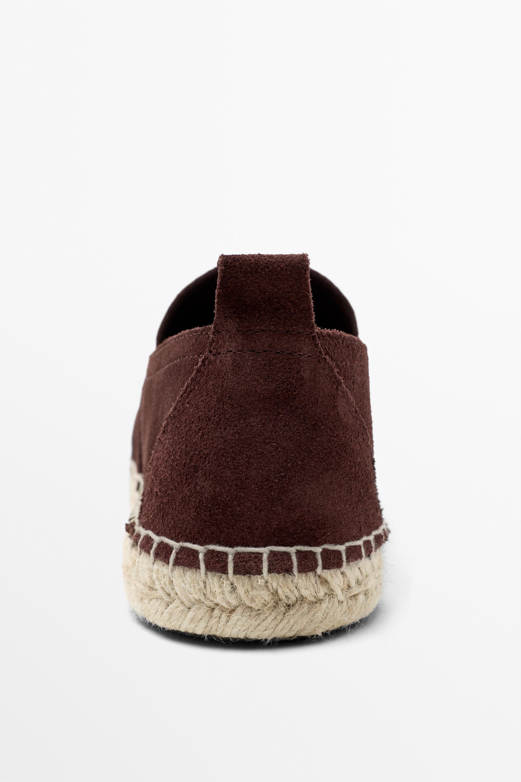 Espadrille ganse cuir