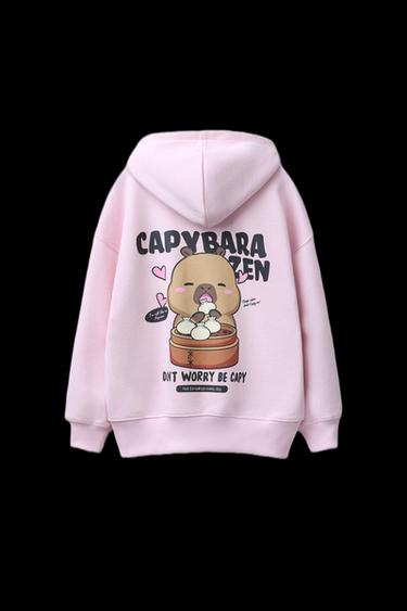 Zara CAPYBARA CAPYFUN © HOODIE - Pink