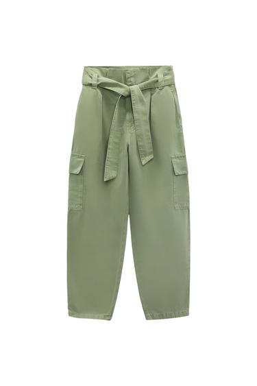 BELTED CARGO TROUSERS