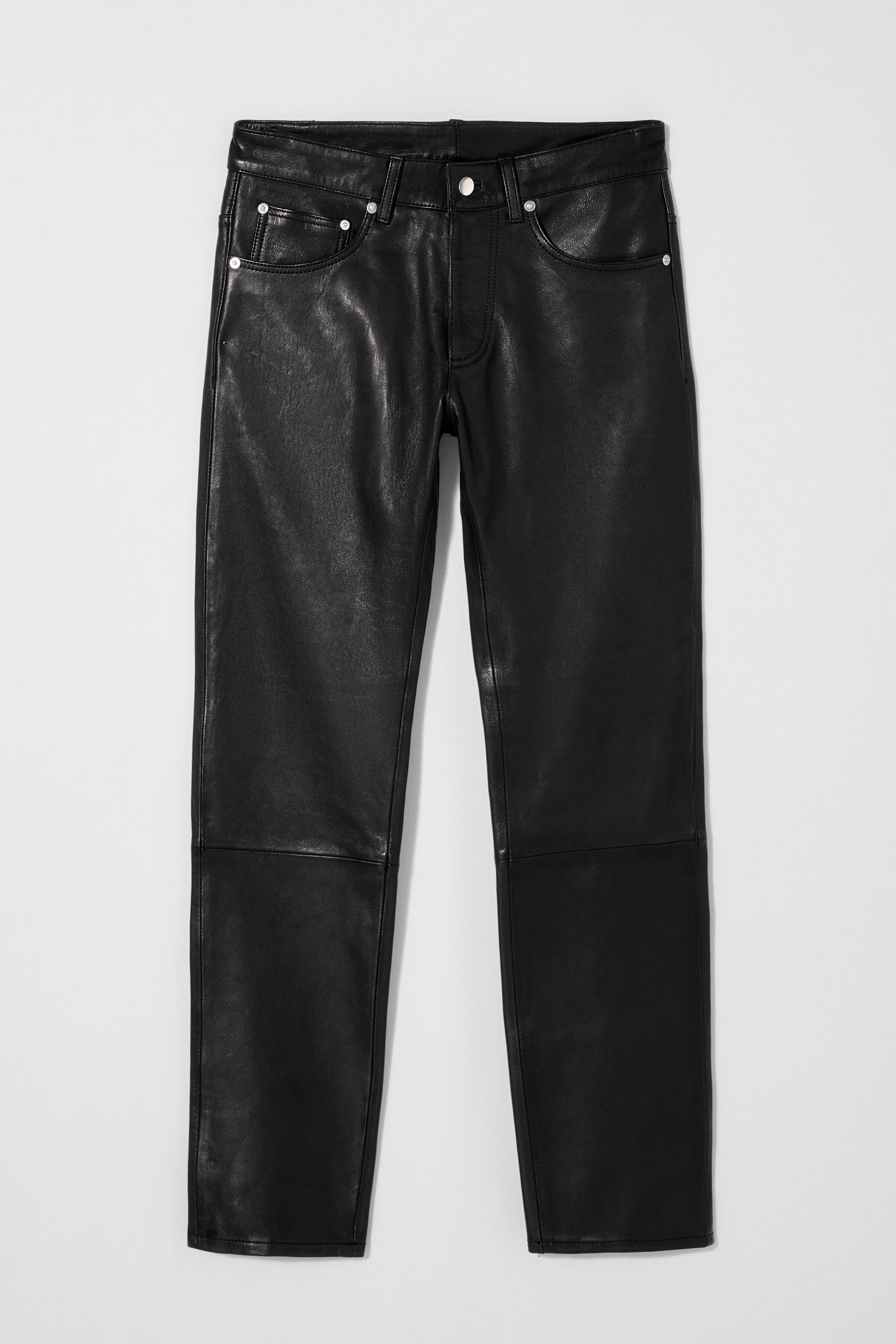 SKÓRZANE SPODNIE BOBBY GILLESPIE X ZARA - Czarny | ZARA