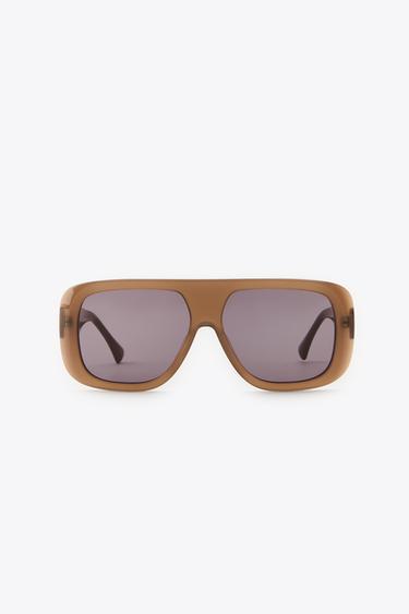 SHIELD SUNGLASSES - Brown / Taupe by Zara - Image 0