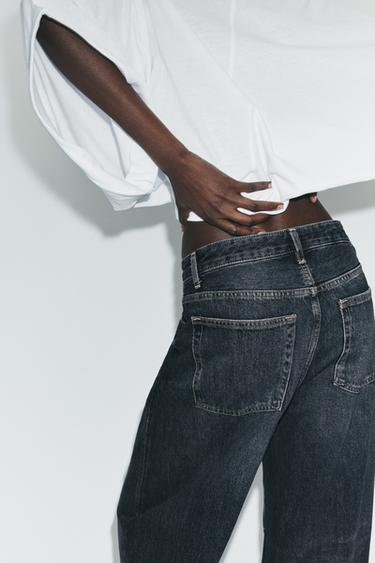 JEANS TRF BAGGY PLIÉ TAILLE MI-HAUTE - Bleu marine de Zara - Image 5