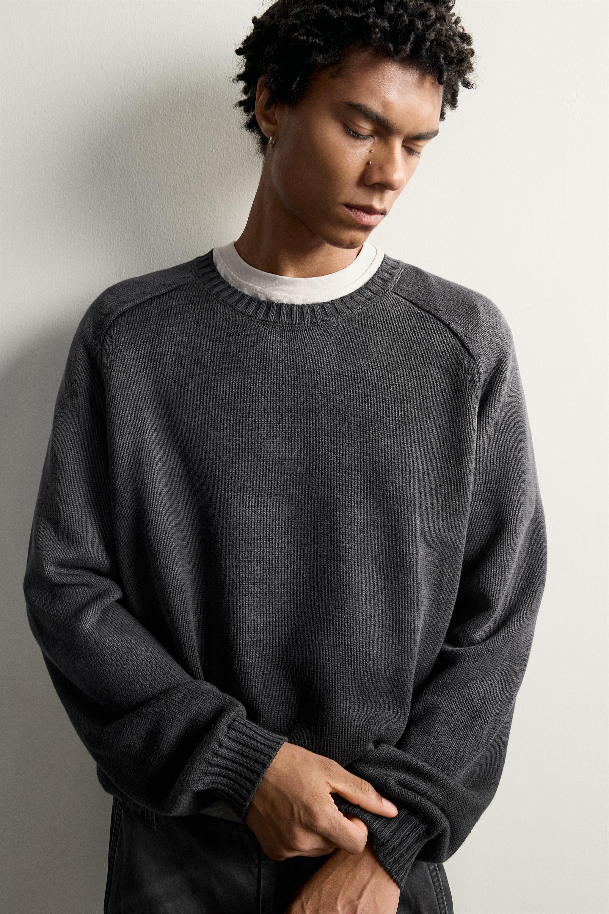 PULL EFFET DÉLAVÉ 100% COTON