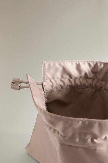 MEDIUM SATEEN BAG - Beige by Zara - Image 4