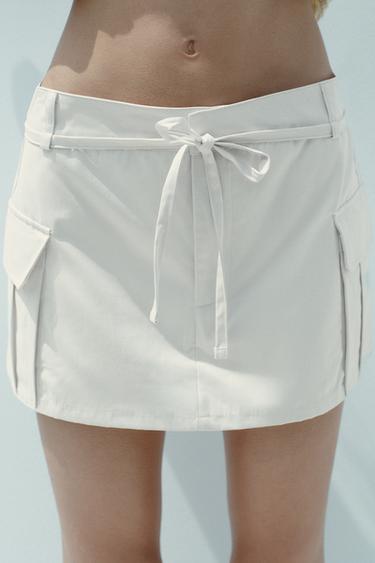 PANTALON-JUPE CARGO - Blanc cassé de Zara - Image 2