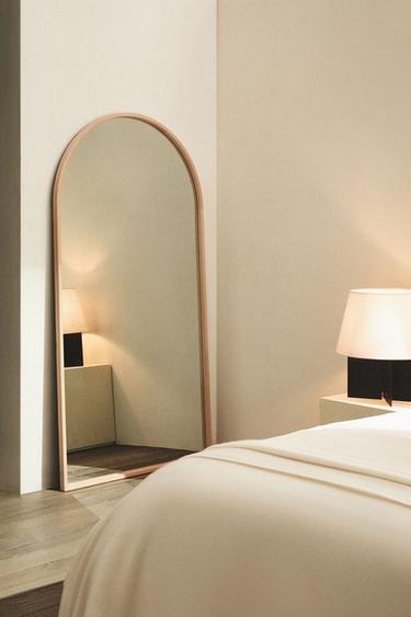 LARGE FULL LENGTH WINDOW MIRROR - Light beige by Zara