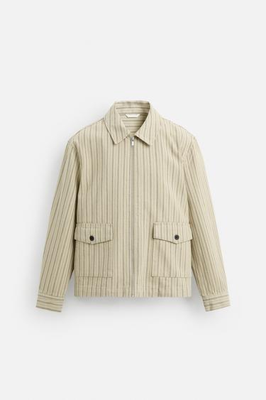 HERRINGBONE STRIPE OVERSHIRT - striped by Zara - Image 6