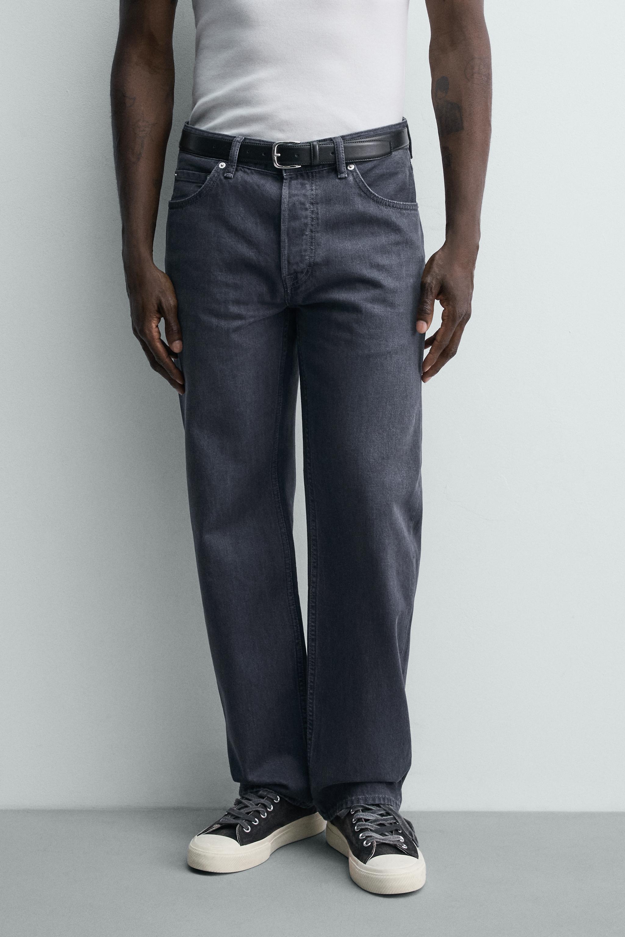 ツートンストレートレッグデニム【EUR36】 ストレートレッグデニムパンツ | メンズ | ZARA 日本