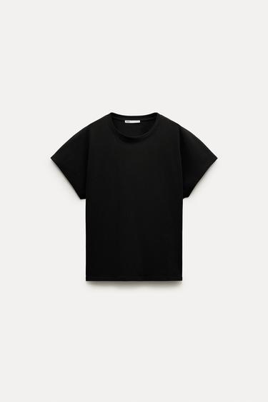 CAMISETA DE MANGA CURTA - Preto da Zara