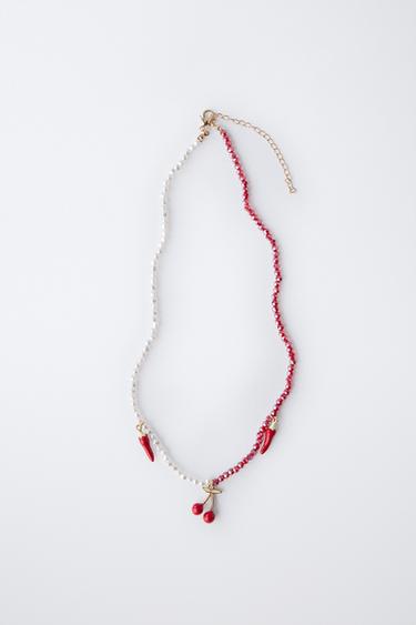 PENDENTIF FANTAISIE PIMENTS ET CERISES - Rouge de Zara