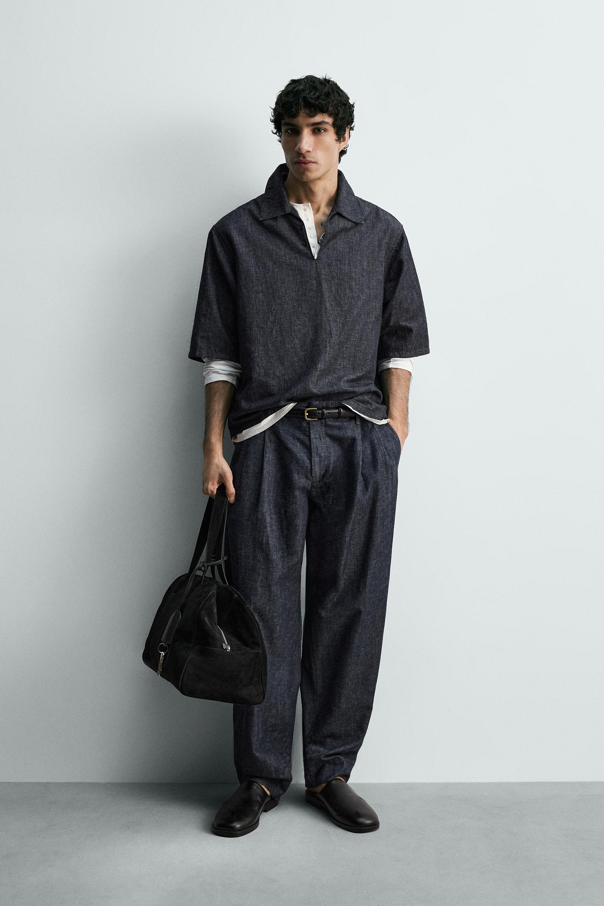 Брюки воздушного кроя со склисками