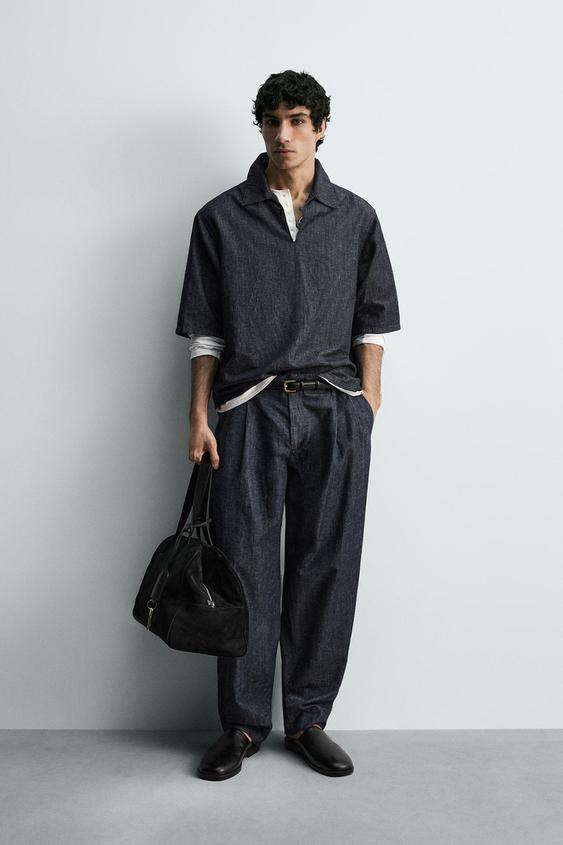 BALLOON FIT PLEATED PANTS