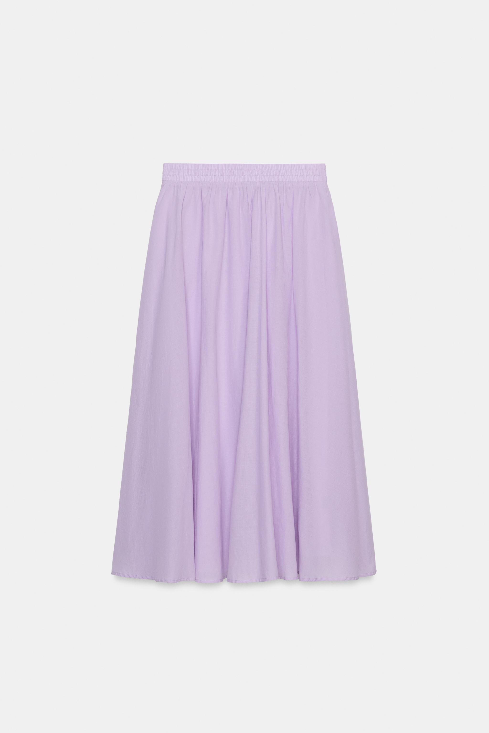 LAYERED MIDI SKIRT - Mauve | ZARA South Africa