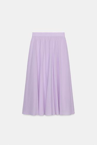 FALDA MIDI CAPA - Malva de Zara