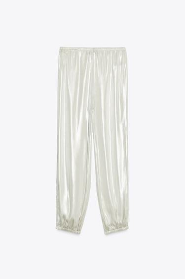 PANTALON BOUFFANT FOIL - Argent de Zara - Image 5