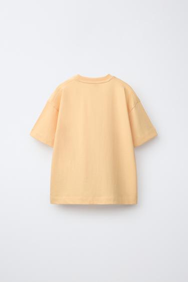 JOGGING SLOGAN T-SHIRT - Tangerine by Zara - Image 1