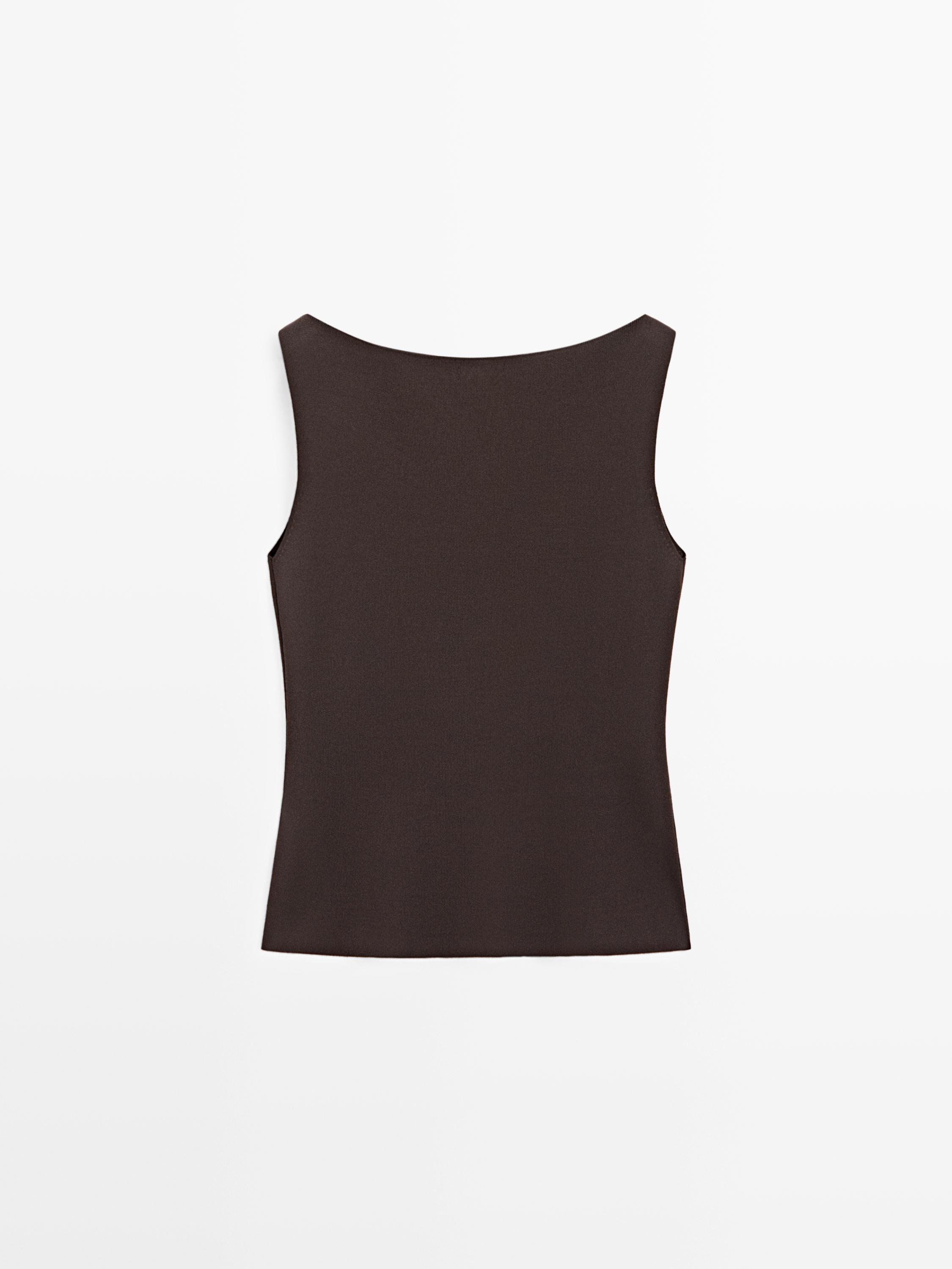 Gilet en maille avec poches