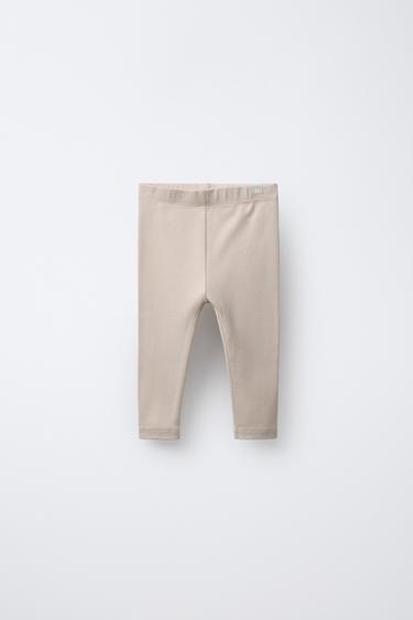 BASIC LEGGINGS WITH LABEL - Light beige by Zara