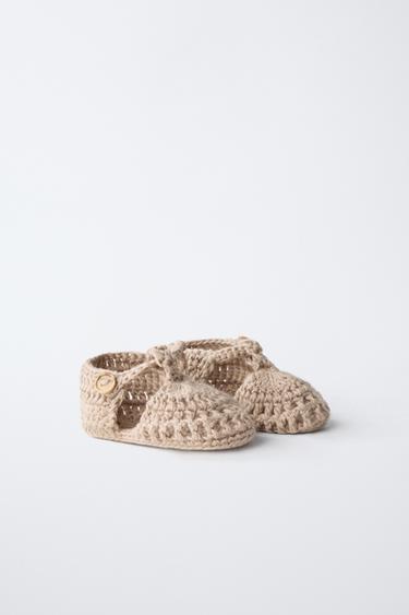 CHAUSSONS EN MAILLE - Marron sable de Zara - Image 1