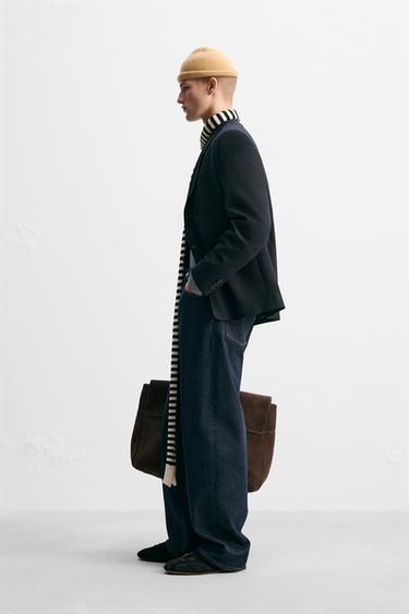 LIMITED EDITION RELAXED FIT SUIT BLAZER - Navy blue de Zara - Image 3