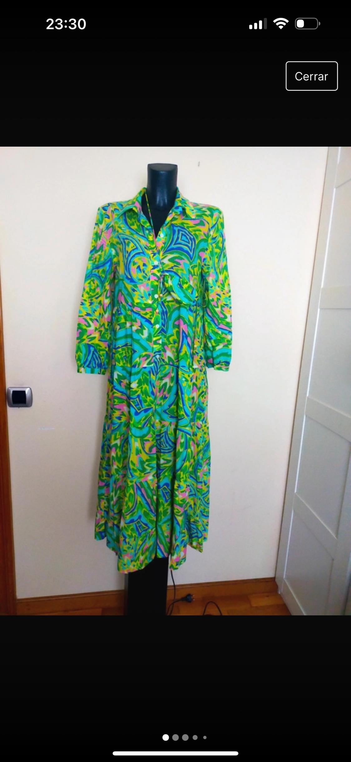 PRINTED DRESS WITH SMALL BAG - Image 8