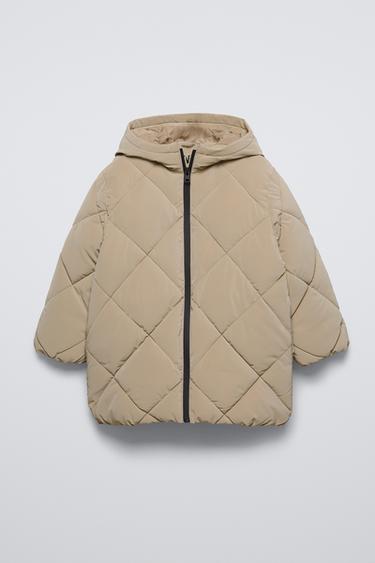 CAZADORA LARGA ACOLCHADA - Tostado de Zara