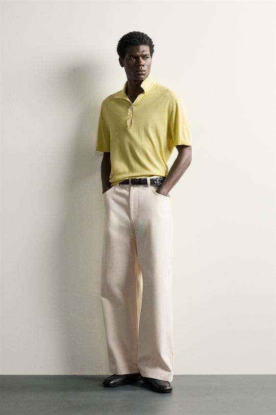 POLO PUNTO REGULAR FIT ESTRUCTURA - Amarillo de Zara - Imagen 0