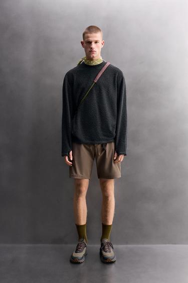 SUDADERA TEXTURA CON LANA - Gris de Zara - Imagen 0