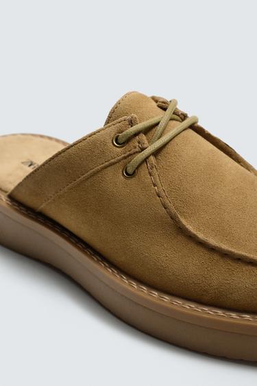 SABOTS EN CUIR - Beige de Zara - Image 5