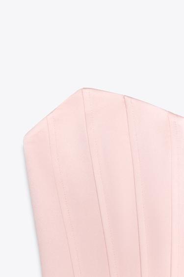 SATIN CORSET TOP - Pastel pink by Zara - Image 6