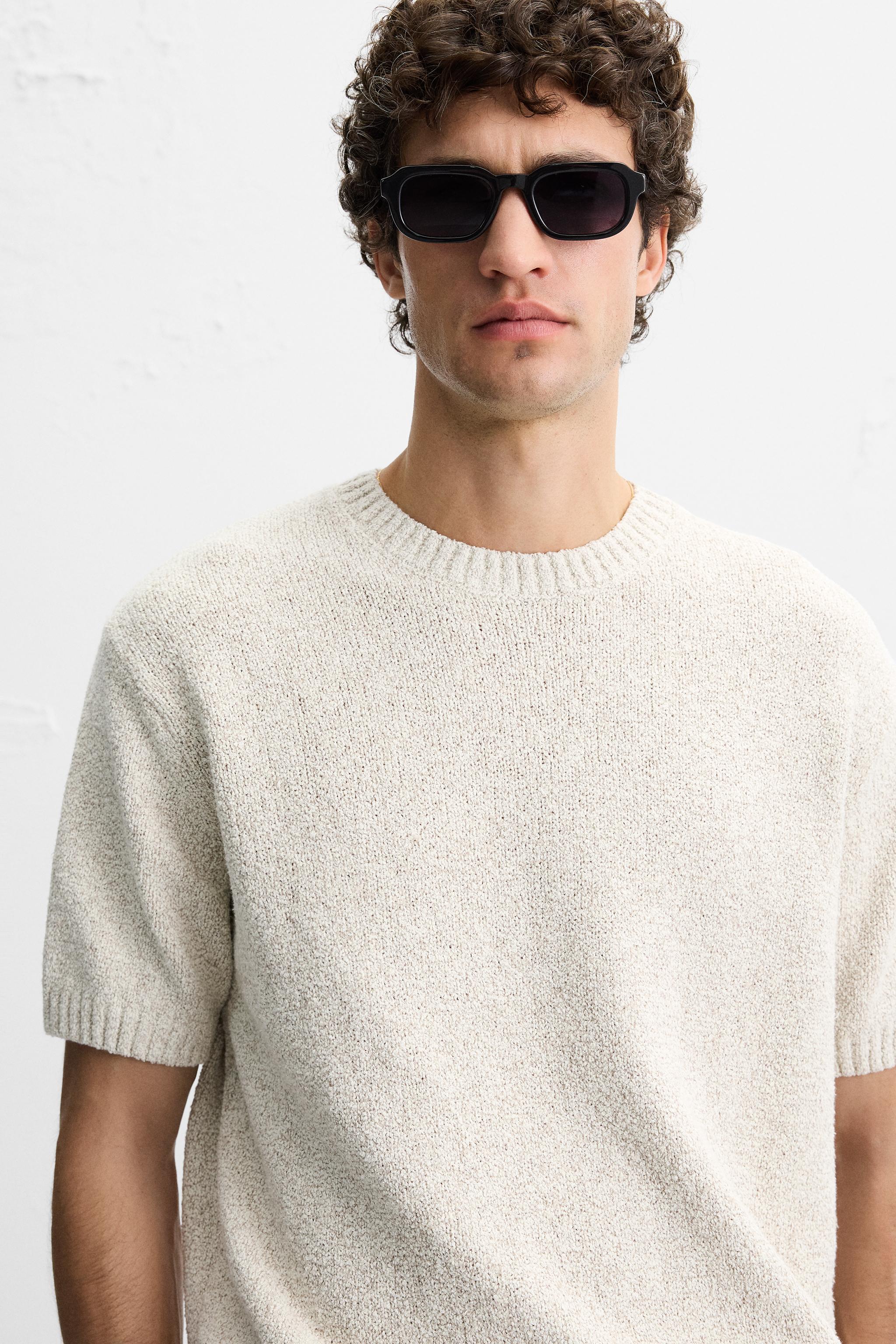 T-SHIRT EN MAILLE TEXTURE BOUCLÉE
