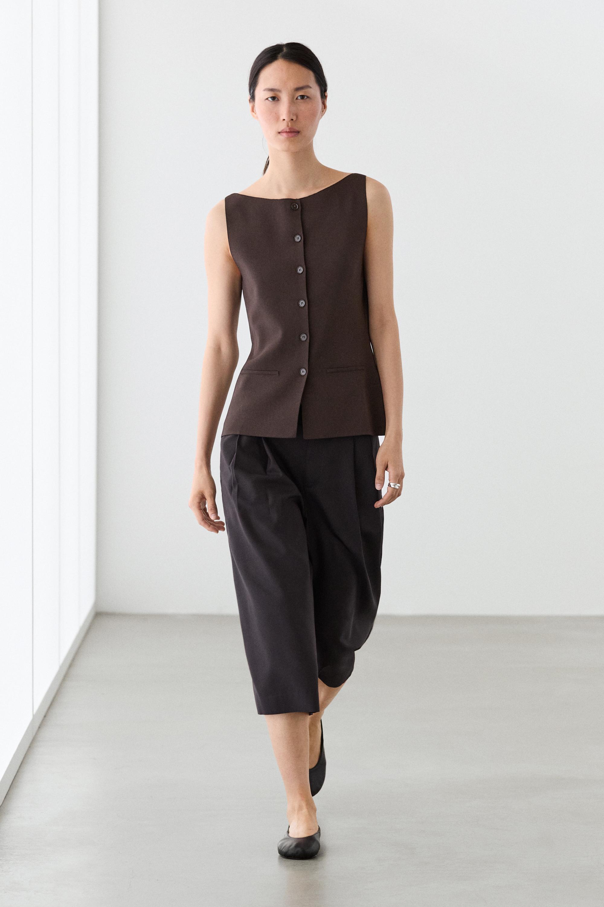 Gilet en maille avec poches