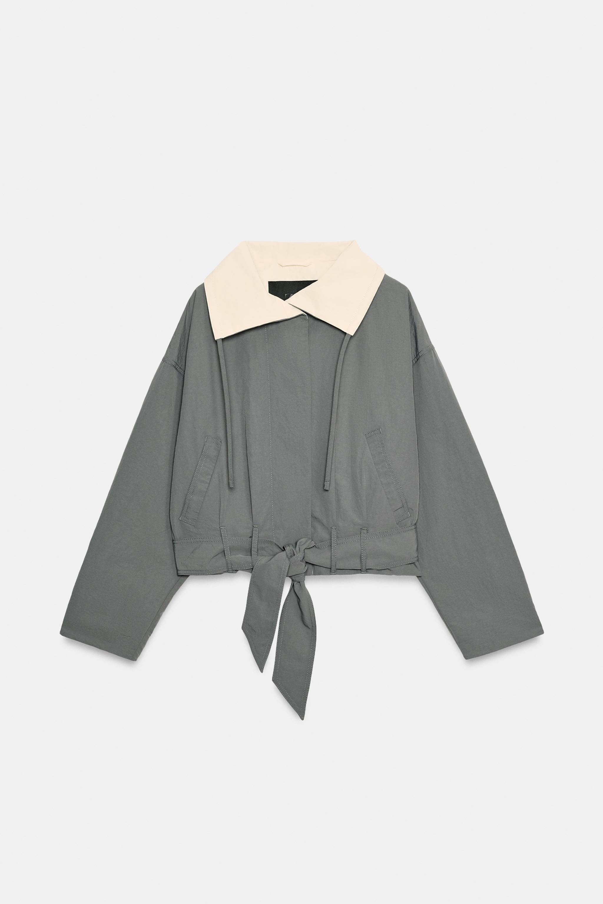ZW COLLECTION CROPPED BELTED JACKET