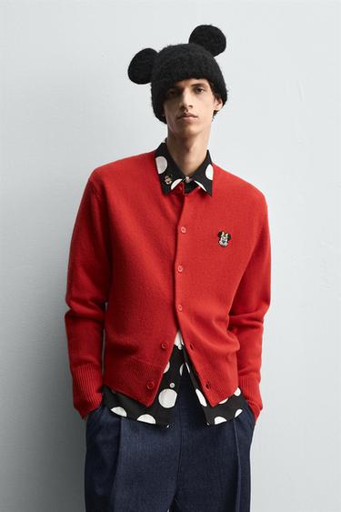 STRICKJACKE MIT MINNIE-MAUS-PATCH HARRY LAMBERT FOR ZARA X DISNEY - Rot von Zara