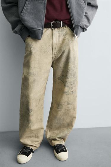 FADED PRINT BAGGY FIT TROUSERS - Printed by Zara - Image 4